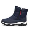 Men's Snow Boots With Fur Lined Waterproof Outdoor Anti-Slip Walking Ankle Booties for Male Winter Warm Comfortable Work Fleece Zipper Mid-Calf Boots