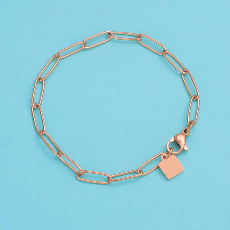 Браслет-скрепка из титановой золотой цепочки: Украшения своими руками в стиле хип-хоп для женщин