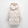Down Jacket Women's Medium and Long Winter New Korean Version Fashion Bread Jacket Thickened Warm White Duck Down Jacket