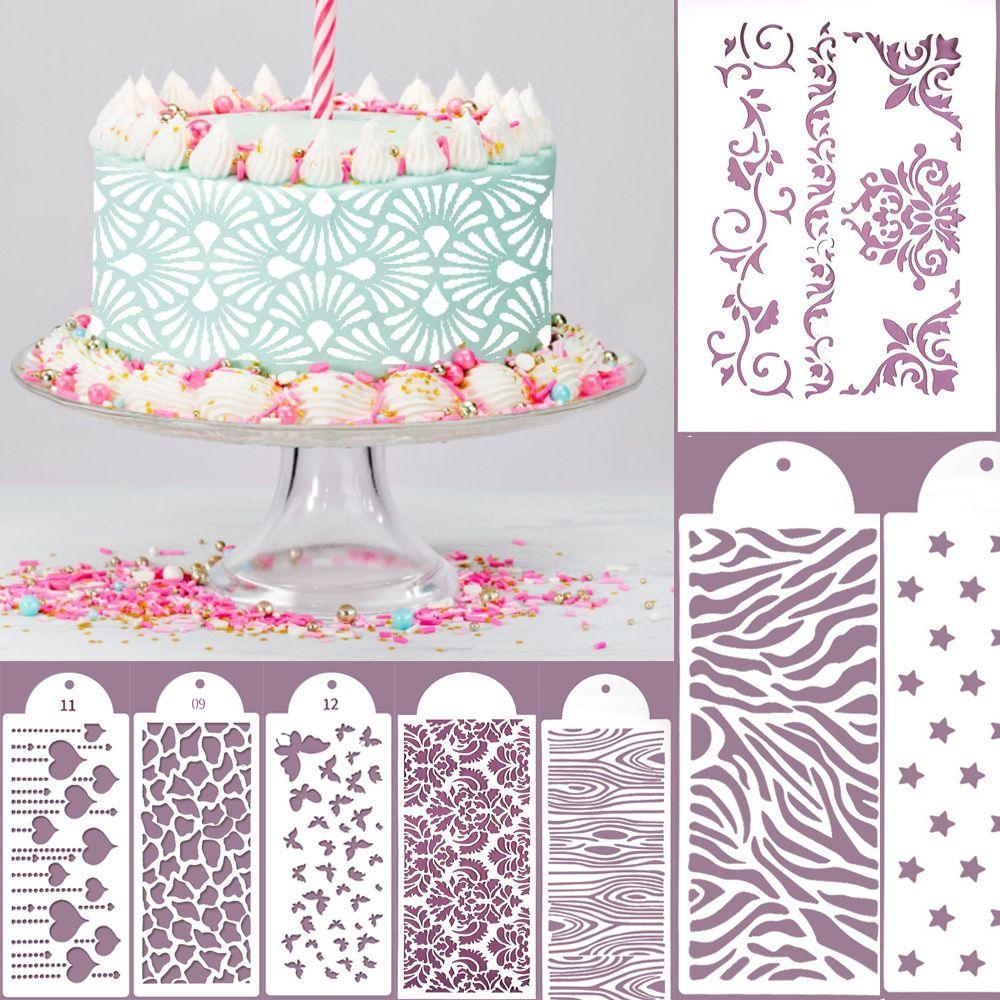Штампы, трафареты, инструмент для украшения, распылительная форма, сетка для торта, трафарет для тиснения, трафареты для украшения торта