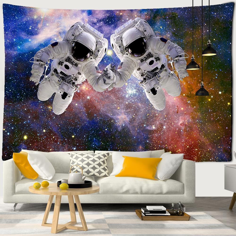 Гобелен с астронавтом «Вселенная», настенный гобелен, космический хиппи Тапитц, научная фантастика, коврик для путешествий, планеты, коврик с принтом, полиэстер, декор для комнаты