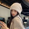 Women Autumn Winter Warm Thicken Ear Protector Hat Cold Velvet Knitted Pile Cap Sweet Cute Hats