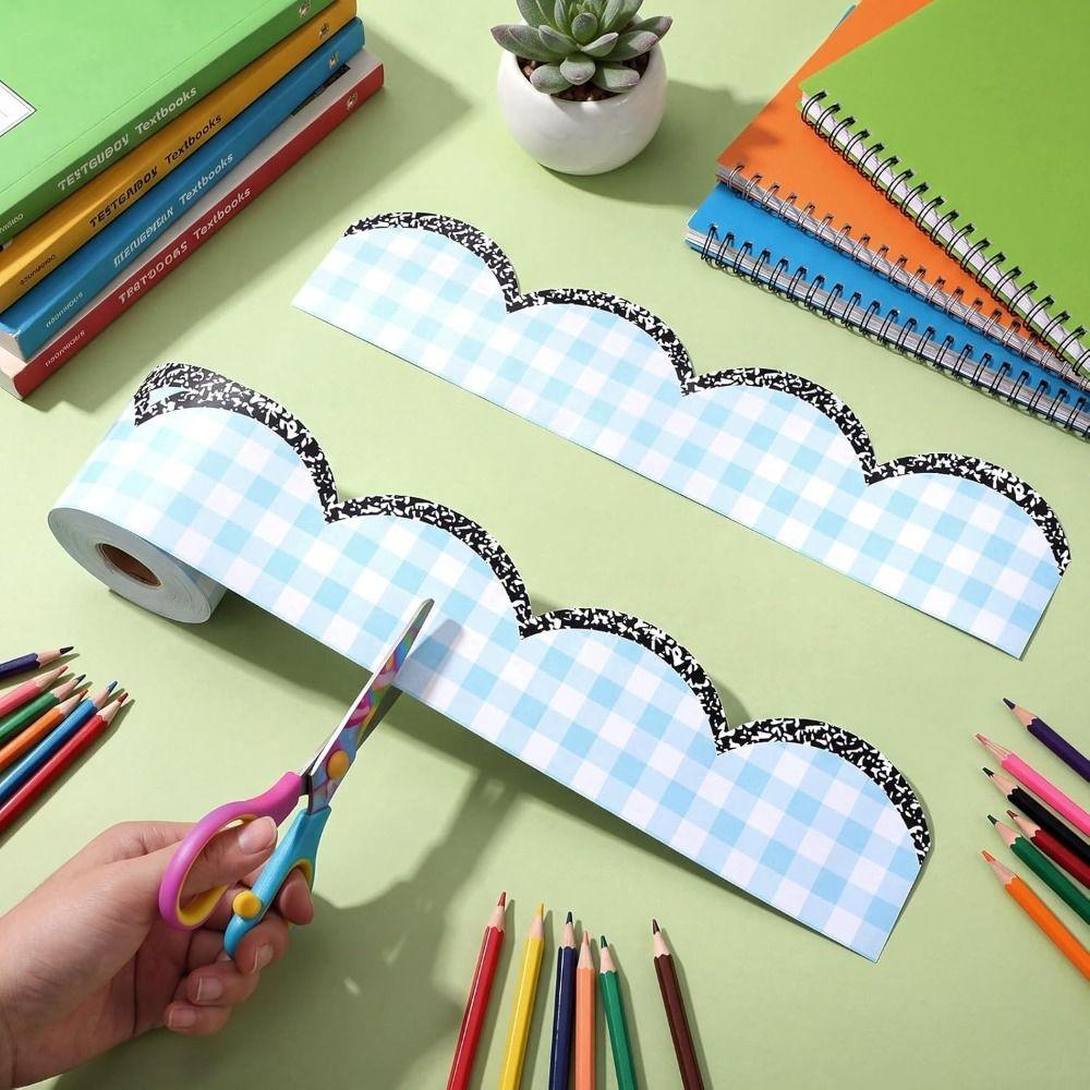Cuttable Bulletin Board Border 10m/Roll Chalkboard Border Decorative Trim Roll Teacher Supplies