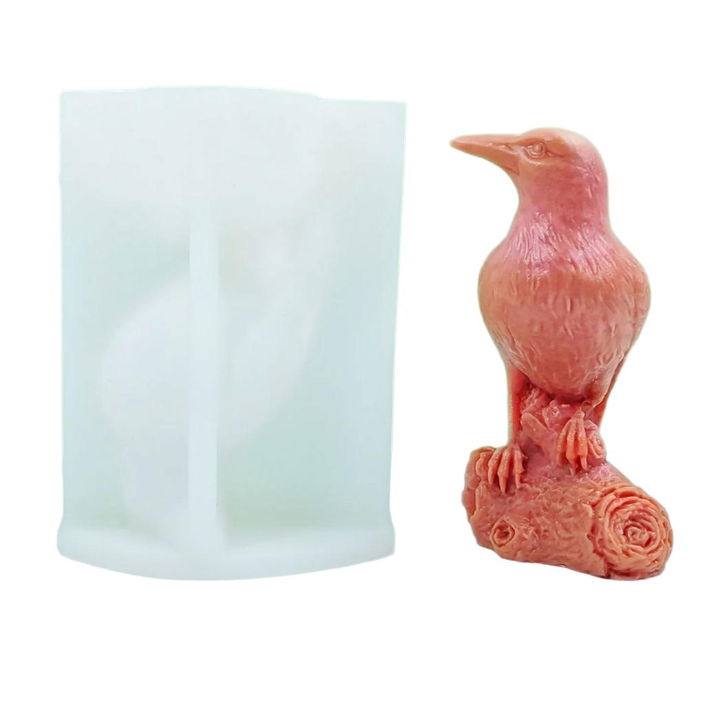 3D Crow Candle Molds Halloween Candle Moulds Silicone Molds Scented Candle Casting Molds for Halloween Decorations