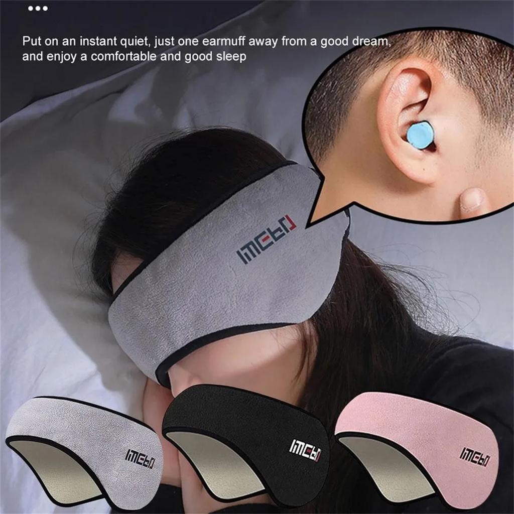 Sleep Mask With Ear Cushions For Relaxation And Noise Reduction. Adjustable Cotton Eye Mask For Sleep Headphones