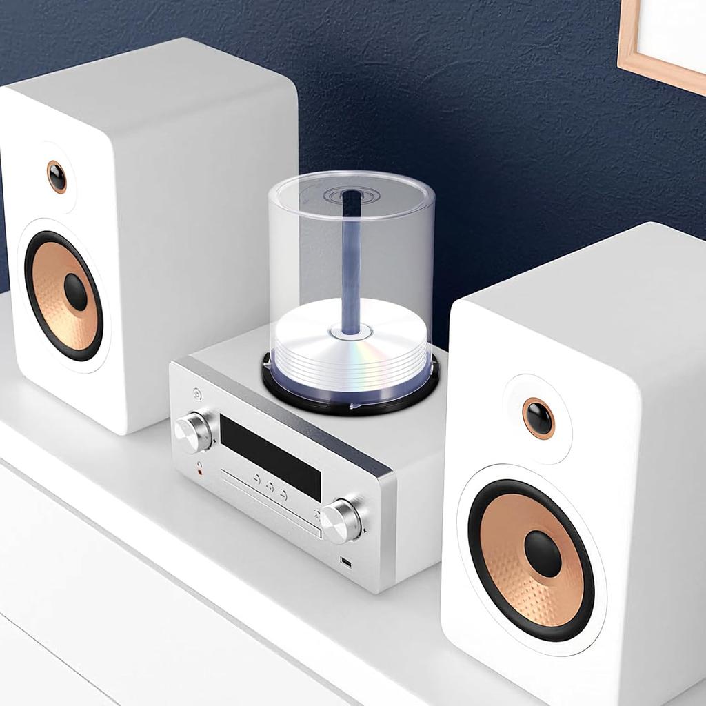 Luxshiny Коробка-шпиндель для тортов CD/DVD, 4 шт., пластиковое пустое ведро для хранения DVD, переносной кейс для носителей DVD, кошелек для CD, держатель на 100 дисков DVD