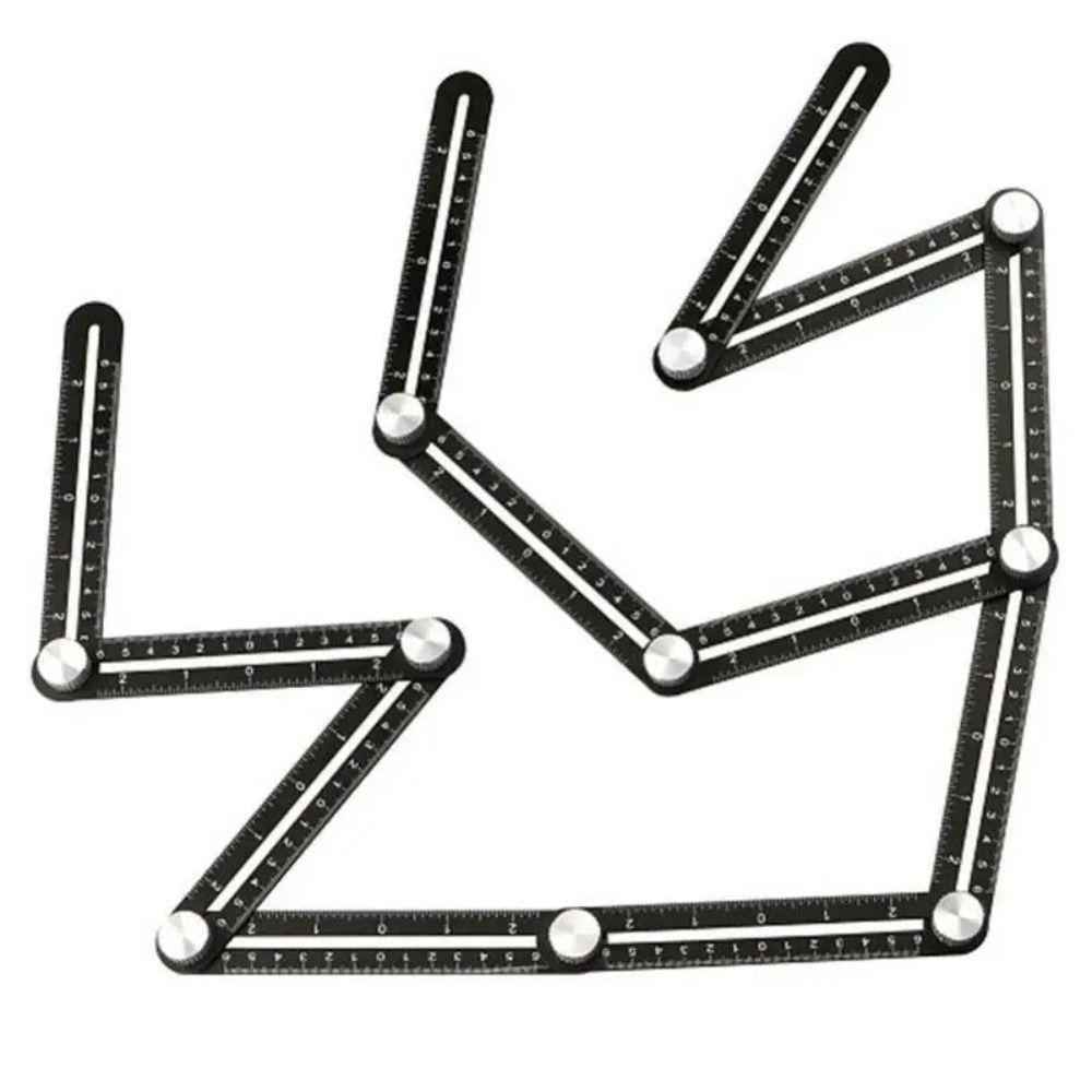 Высокоточная многоугольная измерительная линейка Дюймы и сантиметры Складная линейка Деревообработка