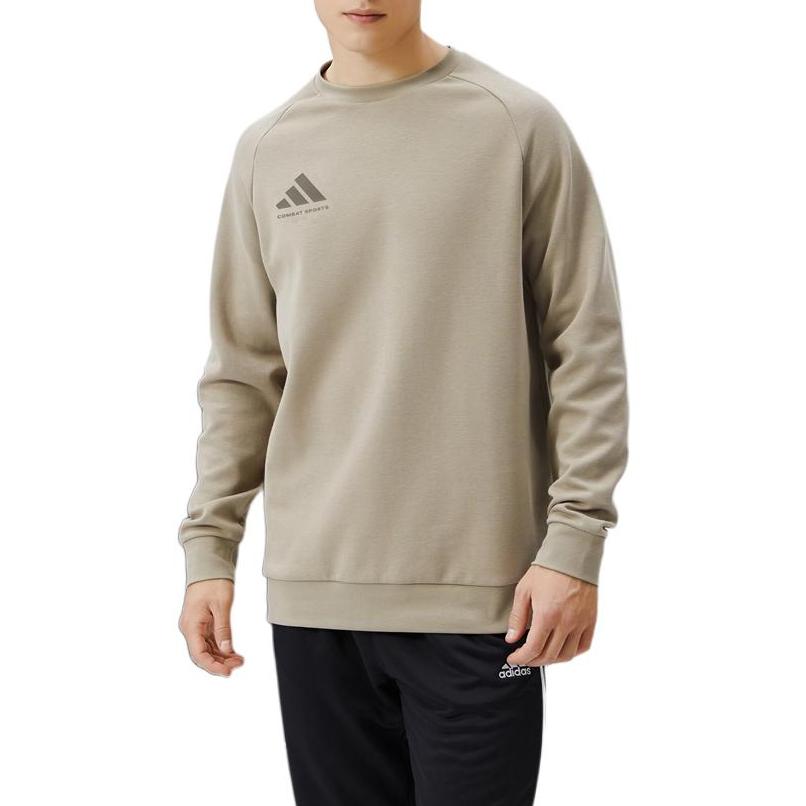 adidas Спортивный повседневный однотонный свитер с круглым вырезом, толстовка унисекс, серый цвет ADICSTL06-GYDG