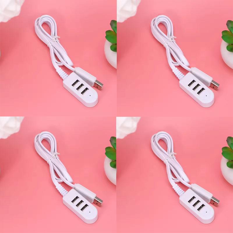 1/2/3/4/5/6Pcs 3Ports Usb Hub High Speed USB Splitter Hub Adapter With Cable For PC Laptop Phone