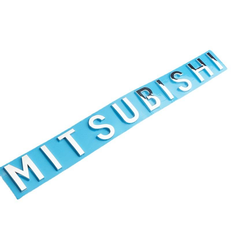 Car Head Hood Letter Logo Words Emblem Decals Sticker For Mitsubishi Outlander ASX Eclipse Cross Pajero Lancer EVO Delica Triton