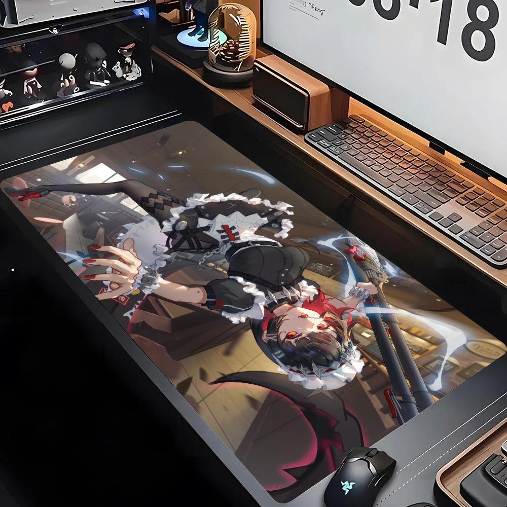 Zenless Zone Zero Ellen Joe Mouse Pad Kawaii Maid Attire Anime Girl Mousepad XXL Laptop Gaming Keyboard Rug PC Extended Desk Mat
