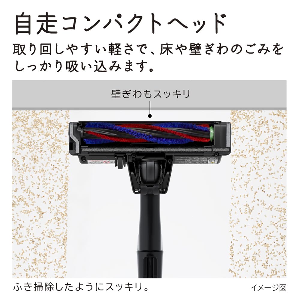 Hitachi Vacuum Cleaner Rakukaru Stick Cordless Stick Cleaner K Black Made In Japan Strong Power Lightweight PV-BL1A2 Self-propelled