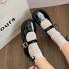 Femme Luxury Black Flat Shoes Women Autumn NewVintage Mary Jane Shoe Student Leather Shoes British Women Shoes Zapatillas