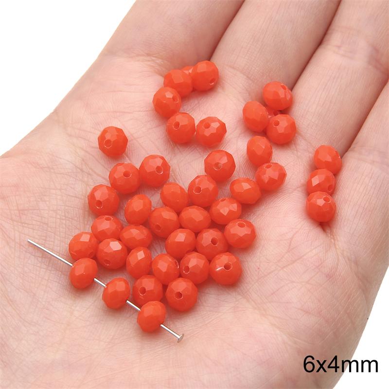 20Pcs Crystal Glass Beads Sunshine Color Loose Space Beads for Bracelet Necklace DIY Jewelry Craft Making Accessories