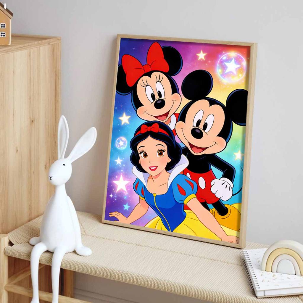 Disney Diamond Painting Kit Mickey Minnie Snow White Home Bedroom Wall Decor Crafts Handmade Gift