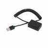 Адаптер-муфта с dummy-аккумулятором NP-FW50, питание от USB 5V, с гибким пружинным кабелем, совместимый с Sony A7 A7II A7R A7S A7RII