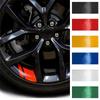 6 шт. креативных наклеек, наклейки на ступицу колеса, декоративные наклейки на ступицу колеса шины, светоотражающие наклейки на ступицу колеса автомобиля