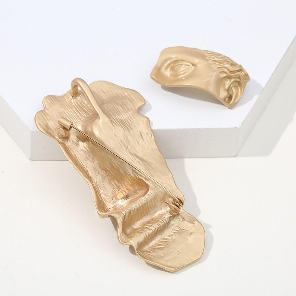 Girls Gift Boys Decoration Women Brooch Exaggerated Brooches Hijab Pins Half Human Face Brooch