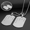 Necklace Military Army Style  Tags Chain Mens Pendant Tags Chain Mens Pendant