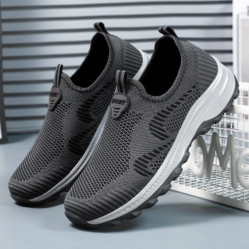 Shoes Men's Summer New Men's Shoes Breathable One Pedal Middle-aged and Elderly Couples Walking Shoes Casual Sports Shoes