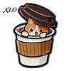 Cartoon Cat Accessory Coffee Cup Brooch, Kitten Enamle Lapel Pin, Animal Zinc Alloy Brooch Theme Badge, Clothing Accessories for Lovers Pin