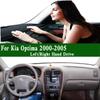 Для Kia Optima Magentis GD 4D 2000-2005 Коврик на панель приборов Покрытие приборной панели Защитная накладка на панель приборов Коврик на панель грязезащитные украшения