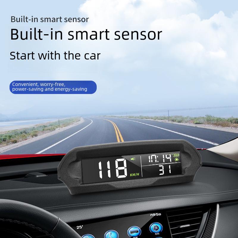 Автомобильный проекционный дисплей с GPS на солнечной батарее - скорость, время и высота HUD