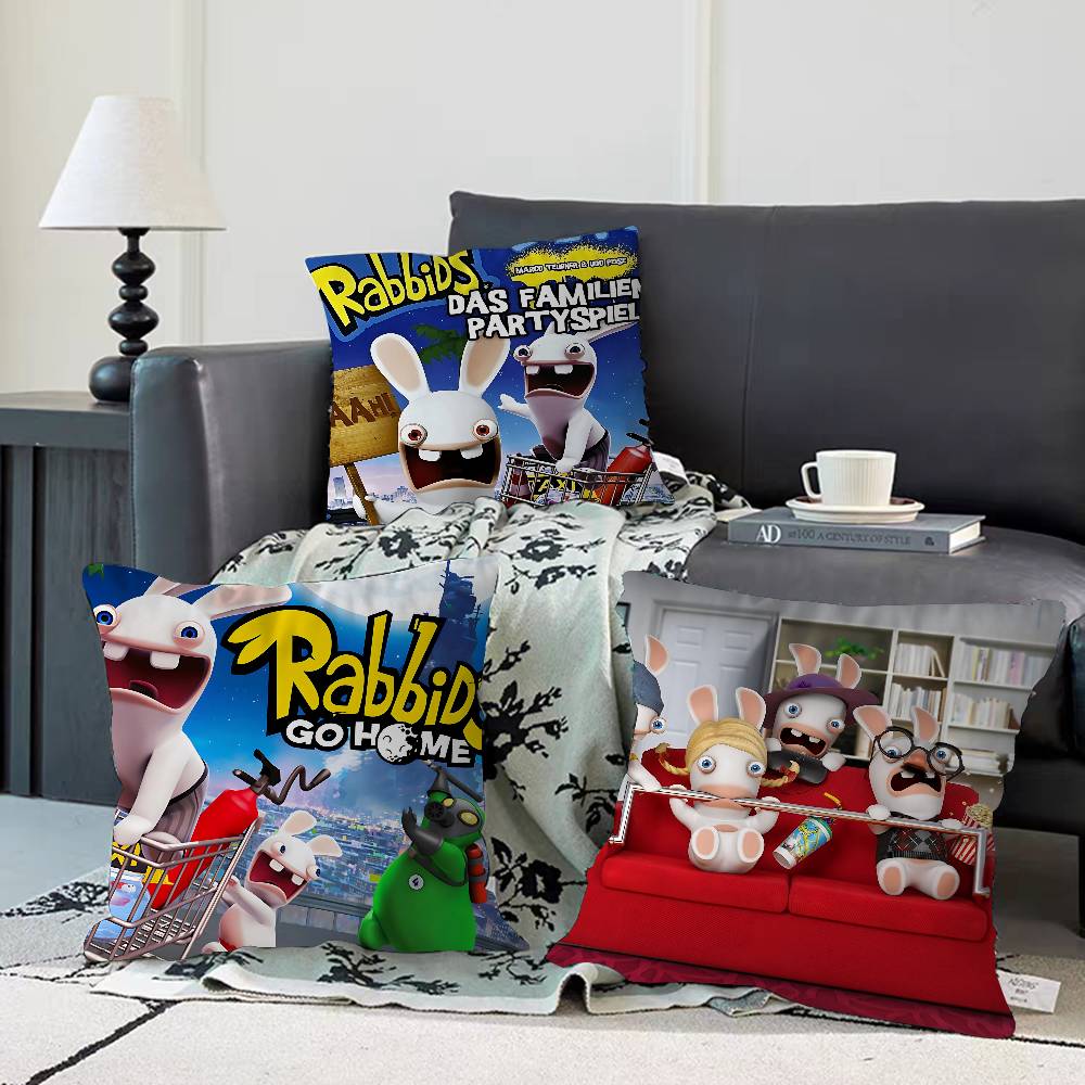 МИЛАЯ Мультяшная Подушка I-Invasion Rabbids Подарок Украшение для Дома Офиса Подушка Чехол для Подушки Спальня Диван Автомобиль