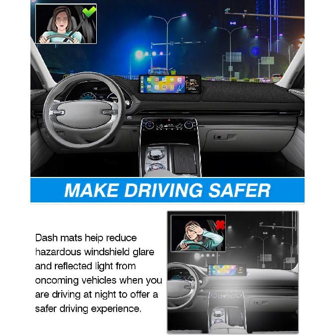 CARTIST Накладка на панель приборов для Genesis GV80 2024 2025 Коврик на панель приборов для аксессуаров GV80 Нескользящий ковер Защита от солнца Блики УФ-лучи