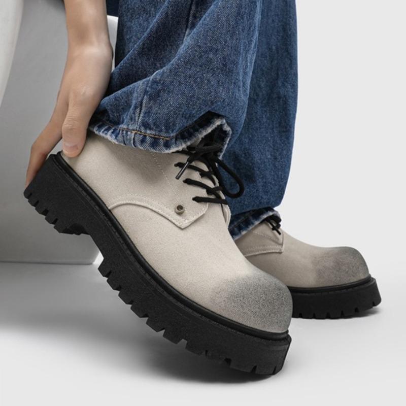 Модная мужская обувь Британская ретро платформа Дерби Обувь Массивная Повседневная Кожаная Мужская Обувь Трендовая Уличная Обувь для Мужчин Zapatillas Hombre