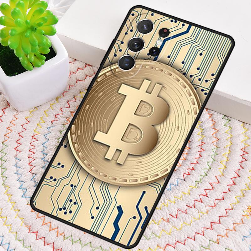 Мягкий чехол для телефона Bitcoin BTC для Samsung Galaxy note 10 pro S26 Ultra S23 S24 FE S25 S21 S22 PLUS ударопрочный