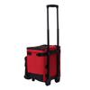 Rolling Cooler 43L Large Capacity Waterproof Foldable Rolling Insulated Box for Camping Picnic Red