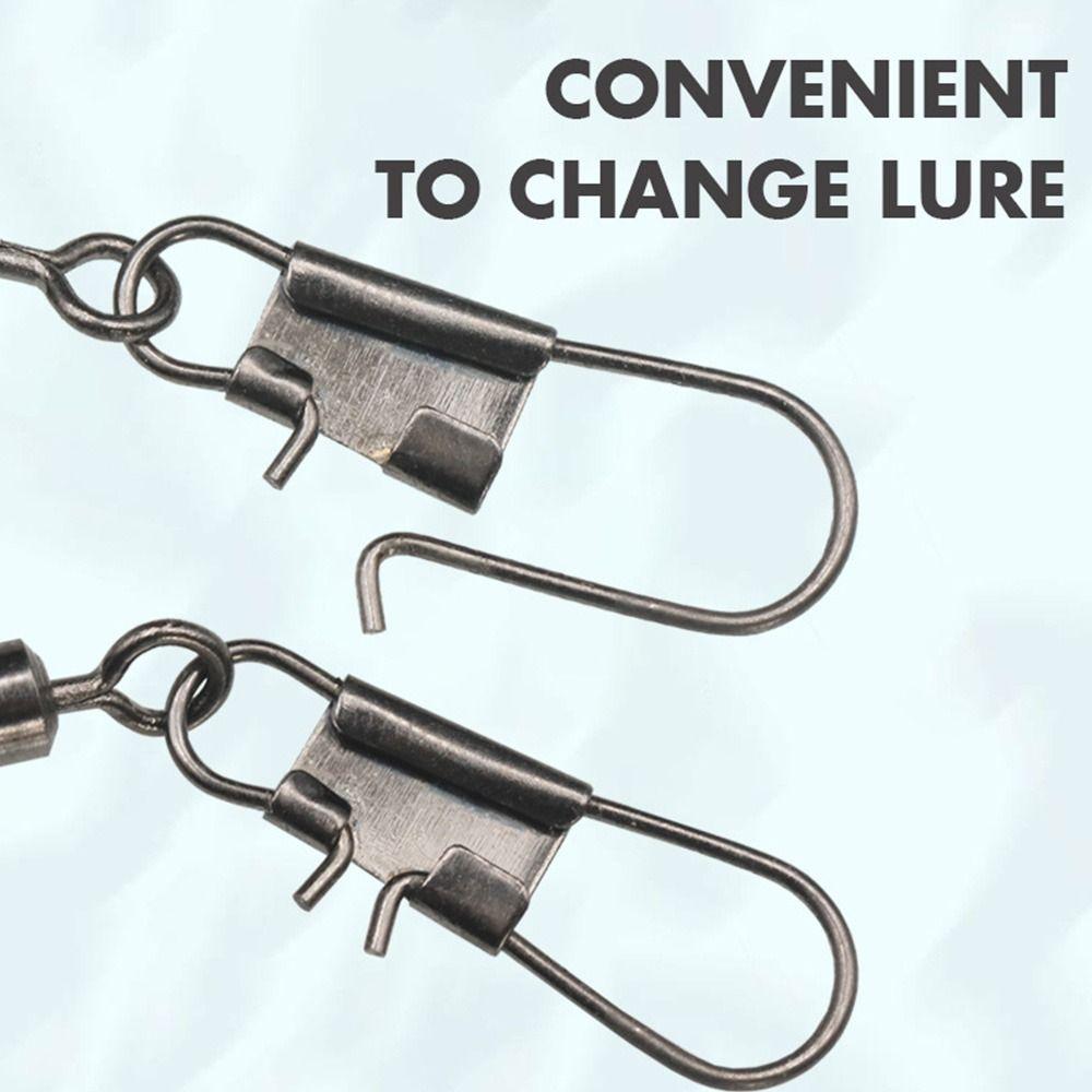 10 шт. высокопрочный нержавеющий стальной цельный кольцевой ролик вертлюг сверхмощный шариковый рыболовный застежка-коннектор с вертлюгом-бочонком на подшипнике