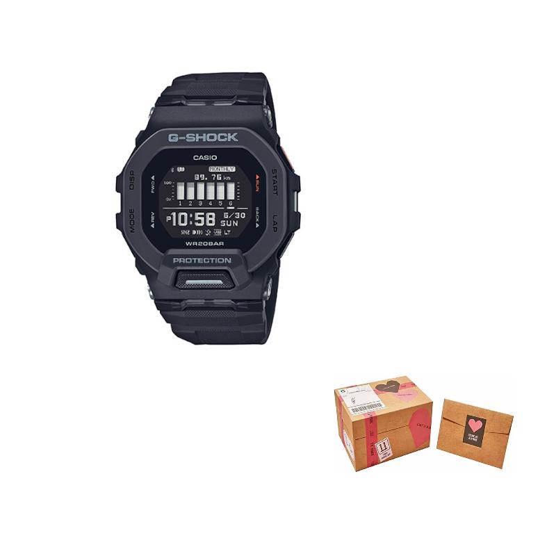 G-SHOCK Серия G-Squad Классические Квадратные Модные Спортивные Часы с Bluetooth и Кварцевым Механизмом на Смоляном Ремешке Мужские Часы Черные GBD-200-1PR-PERSON