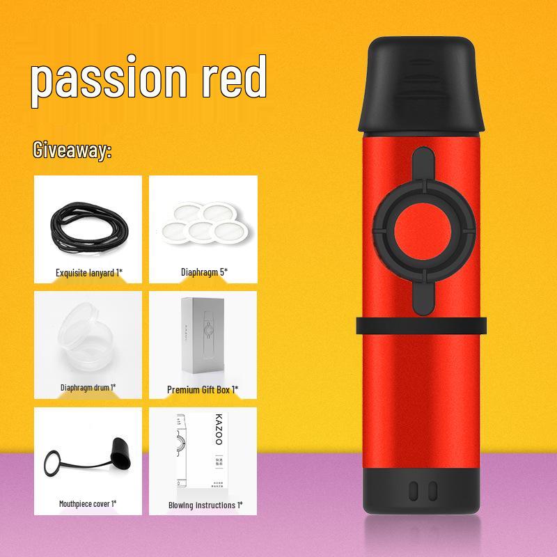 Professional Metal Kazoo Flute for Beginners - Easy Guitar Accompaniment & Unique Niche Instrument