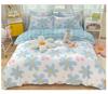 Flower Bedding Set Duvet Cover + Flat Sheet +2pc Pillowcase Double Bed Linens Twin Queen King Full Size Skin Friendly Kids B89