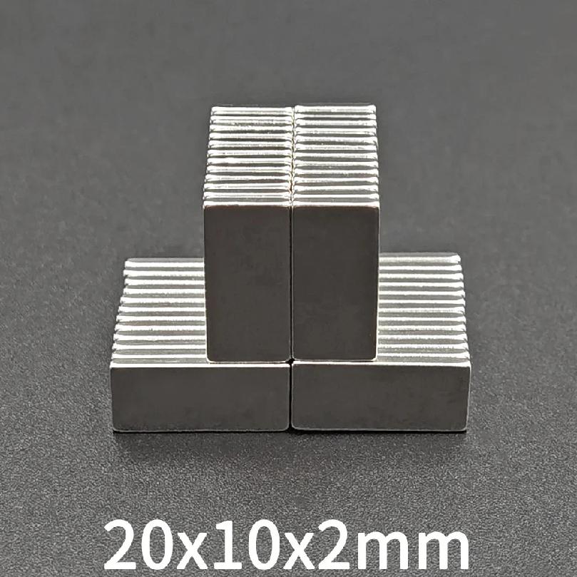 20x10x2 Сверхмощные магниты Сильные дисковые магниты для холодильника, DIY, Строительства, Науки, Поделок, Образования, 20 мм x 10 мм x 2 мм