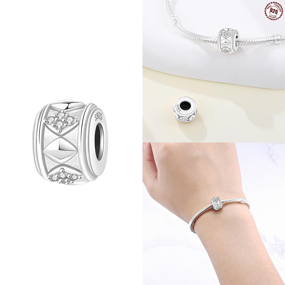 Pink Zircon Love copper Bead Charms Charm Bead Charms Compatible With Bracelets Women Jewellery Diy Anniversary Gift Delicate Accessories Bag Charm