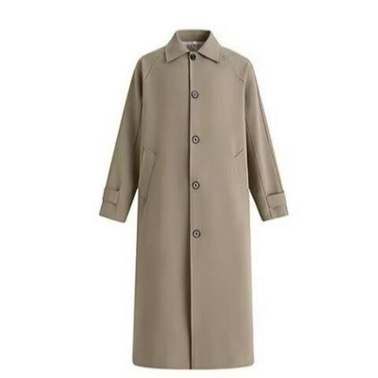 Женский ветрозащитный плащ petite средней длины в японском стиле с воротником-куклой, свободный крой - Весна 2025