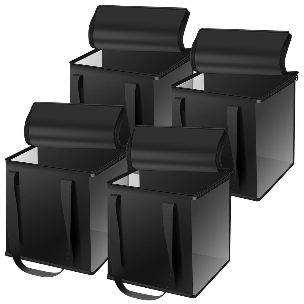 1/2/4 Pcs Vinyl Record Storage Box Large Capacity Clear Album Storage Crate with Lid and Handle Home Closet Multi-role Organizer