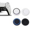 LeTradeJP Switch Controller Stick Set of Silicone Thumb Stick Covers for Controllers White 2 Caps, 4, PS5/PS4/PS3/Xbox (2 + Blue)