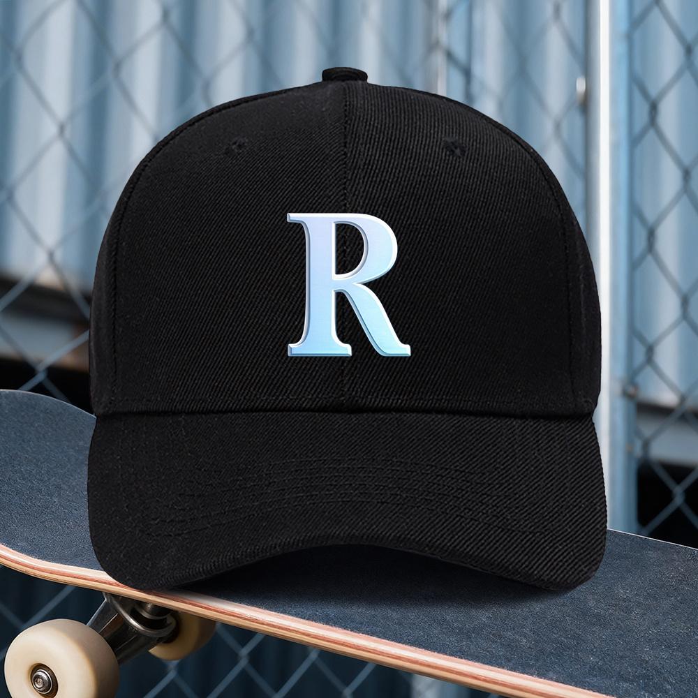 One Adjustable Graygreen Hat with an Rletter Printed Pattern Featuring an Outdoor Sports Style for Both Unisex and Women An Ide