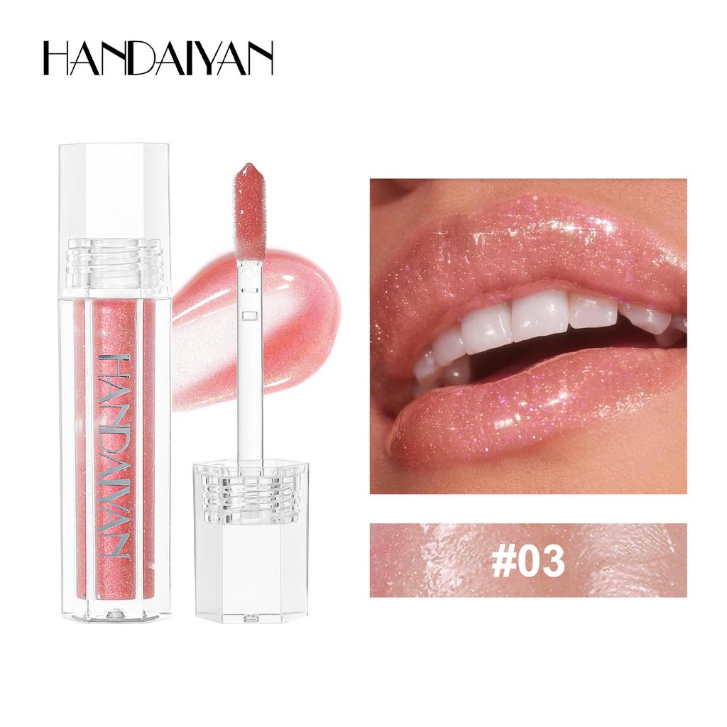 Hydrating Matte Glitter Liquid Lip Gloss , Moisturizing Transparent Plumping Lip Gloss, Tinted for Lip Care and Dry Lip,Glow Oil