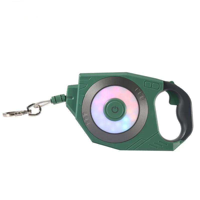 Автоматический поводок-рулетка для собак длиной 4 м со светодиодной подсветкой и лазерной игрушкой, роскошный поводок для маленьких и средних собак, аксессуары для выгула собак