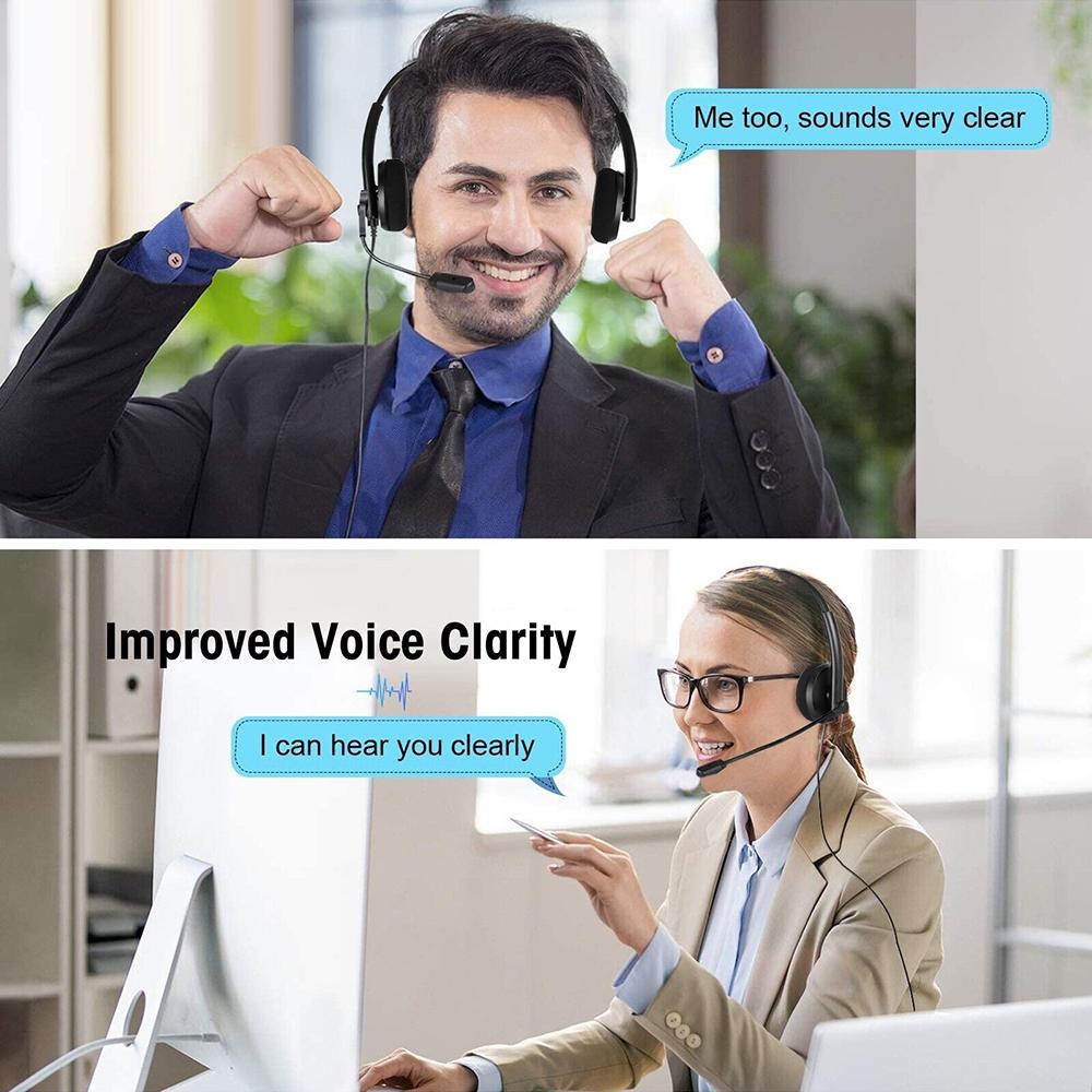 USB-гарнитура для колл-центра с вращающимся на 270 ° микрофоном с шумоподавлением, универсальные проводные наушники для бизнеса для ПК, портативного компьютера