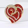 Creative Alloy Rhinestone Poppy Love Brooch Temperament Elegant Women'S Clothing Corsage Jewelry Pin
