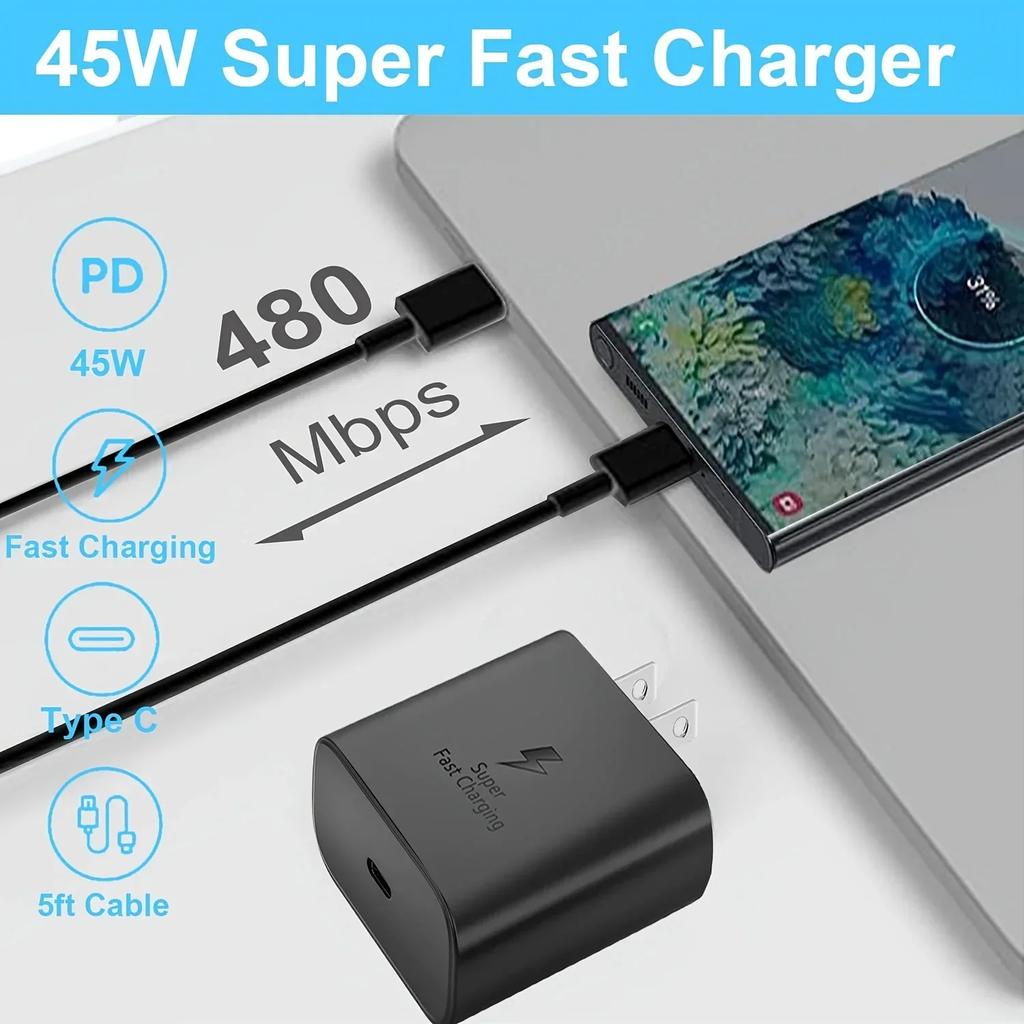 Быстрое зарядное устройство для Samsung Galaxy S22, совместимое с Samsung Galaxy Ultra/S21 Plus/S21/S20/S20 Ultra/Note 20/S10