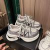 White Sneakers Women's 2025 Summer New Mesh Breathable Heightening Little White Shoes Muffin Thick-soled Casual Dad Shoes