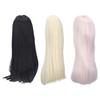 Doll Wig 8 To 9 Inch Heat Resistant Fiber Straight Wig 1/3 Doll Hair Replacement Wigs for DIY