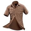 Men Shirt Military Short Sleeve Shirt Casual Shirt Social Clothing Chemise Homme Camisa Masculina